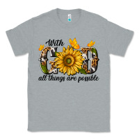 Heather Grey with god all things are possible Classic Tee - texasbilliewilder