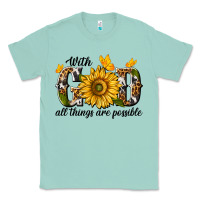 Seafoam with god all things are possible Classic Tee - texasbilliewilder