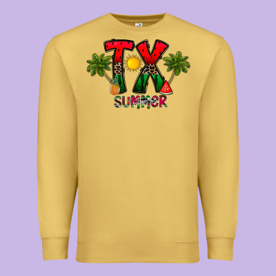 Texas Summer Premium Sweatshirt Designed By Cowhidedigitalart