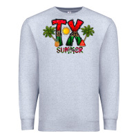 Heather Grey texas summer Premium Sweatshirt - CowhideDigitalArt
