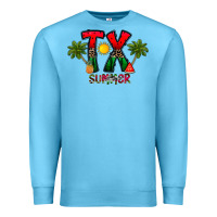 Ocean Blue texas summer Premium Sweatshirt - CowhideDigitalArt