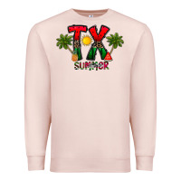 Pale Pink texas summer Premium Sweatshirt - CowhideDigitalArt