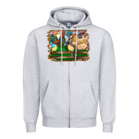 Heather Grey Happy easter rooster chicken and chick Zipper Hoodie - RanaPortraitStore