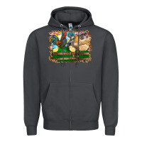 Smoke Happy easter rooster chicken and chick Zipper Hoodie - RanaPortraitStore