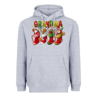 Heather Grey christmas grandma Heavyweight Hoodie - FaDigitalArtStudio