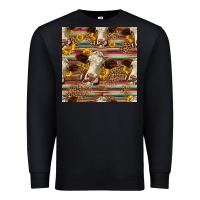 Black western hereford cattle seamless pattern Premium Sweatshirt - HRA Design Shop