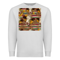 Dove Grey western hereford cattle seamless pattern Premium Sweatshirt - HRA Design Shop