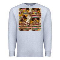Heather Grey western hereford cattle seamless pattern Premium Sweatshirt - HRA Design Shop