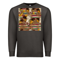 Smoke western hereford cattle seamless pattern Premium Sweatshirt - HRA Design Shop