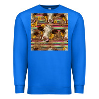 True Royal western hereford cattle seamless pattern Premium Sweatshirt - HRA Design Shop