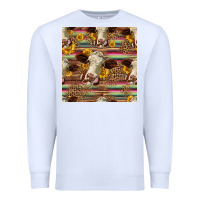 White western hereford cattle seamless pattern Premium Sweatshirt - HRA Design Shop