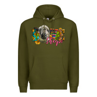 Army Green Western Love Sheeps Premium Hoodie - LillyAllenDesigns