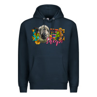 Navy Western Love Sheeps Premium Hoodie - LillyAllenDesigns