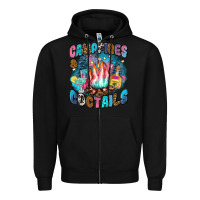 Black campfires and coctails Zipper Hoodie - Zillion Design Studio
