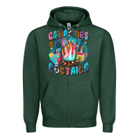 Sports Green campfires and coctails Zipper Hoodie - Zillion Design Studio