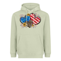 Matcha American Flag heart Heavyweight Hoodie - CowGirlArtShop