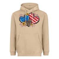 Mushroom American Flag heart Heavyweight Hoodie - CowGirlArtShop