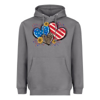 Storm American Flag heart Heavyweight Hoodie - CowGirlArtShop