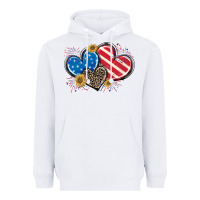 White American Flag heart Heavyweight Hoodie - CowGirlArtShop