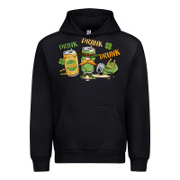 Black deink drank drunk st. patrick's day Urban Hoodie - MaliasSmallBusiness