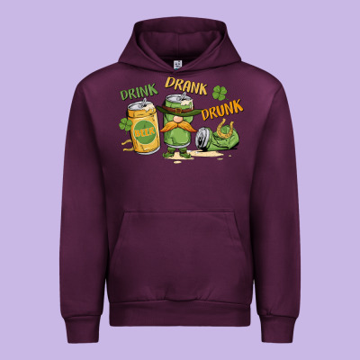 Deink Drank Drunk St. Patrick's Day Urban Hoodie Designed By Maliassmallbusiness