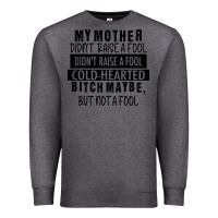 Charcoal Heather my mother black Premium Sweatshirt - RacoonDesign