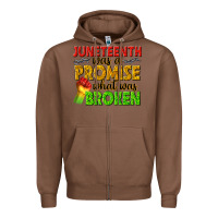 Chestnut juneteenth was a promise what was broken Zipper Hoodie - texasbilliewilder