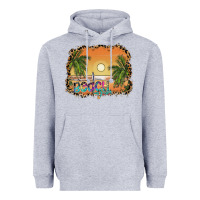Heather Grey beach vibes Heavyweight Hoodie - SublimationCraftShop