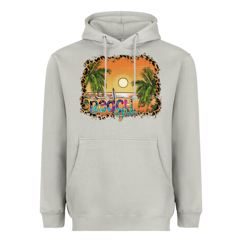 Beach Vibes Heavyweight Hoodie by SublimationCraftShop | Teevron