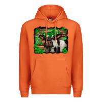 Carrot st Patricks cow with leopard background holstein cow Premium Hoodie - Jasminsmagicworld