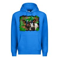 True Royal st Patricks cow with leopard background holstein cow Premium Hoodie - Jasminsmagicworld