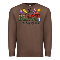 Chestnut the beach is my happy place Premium Sweatshirt - CowhideDigitalArt