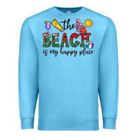Ocean Blue the beach is my happy place Premium Sweatshirt - CowhideDigitalArt