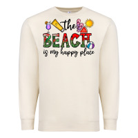 Sandshell the beach is my happy place Premium Sweatshirt - CowhideDigitalArt