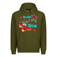 Army Green sweet summer time Premium Hoodie - AdoDesignShop