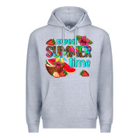 Heather Grey sweet summer time Premium Hoodie - AdoDesignShop