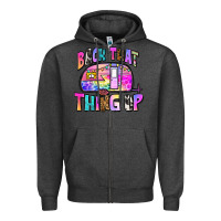 Charcoal Heather back that thing up Zipper Hoodie - Zillion Design Studio
