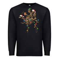Black Christmas deer and skeletons Premium Sweatshirt - FaDigitalArtStudio
