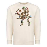 Sandshell Christmas deer and skeletons Premium Sweatshirt - FaDigitalArtStudio