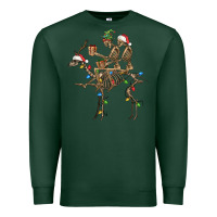 Sports Green Christmas deer and skeletons Premium Sweatshirt - FaDigitalArtStudio