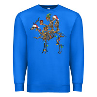 True Royal Christmas deer and skeletons Premium Sweatshirt - FaDigitalArtStudio