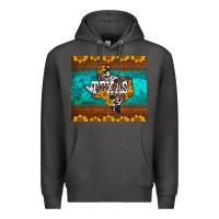 Charcoal Heather sunflowers cowhide leopard texas map Premium Hoodie - BarkalooDesign