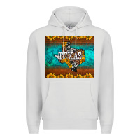 Dove Grey sunflowers cowhide leopard texas map Premium Hoodie - BarkalooDesign