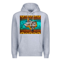 Heather Grey sunflowers cowhide leopard texas map Premium Hoodie - BarkalooDesign