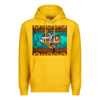 Lemon sunflowers cowhide leopard texas map Premium Hoodie - BarkalooDesign