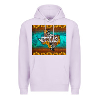 Lilac sunflowers cowhide leopard texas map Premium Hoodie - BarkalooDesign