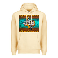 Pina Colada sunflowers cowhide leopard texas map Premium Hoodie - BarkalooDesign