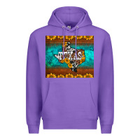Purple sunflowers cowhide leopard texas map Premium Hoodie - BarkalooDesign