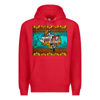 Red sunflowers cowhide leopard texas map Premium Hoodie - BarkalooDesign