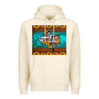 Sandshell sunflowers cowhide leopard texas map Premium Hoodie - BarkalooDesign
